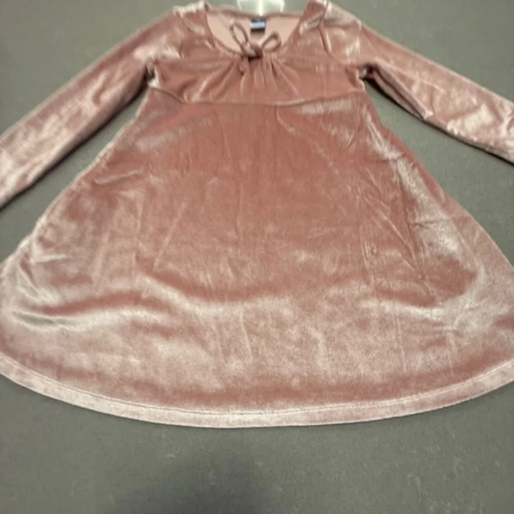 Little Girl XS Light Pink Velvet Old Navy Dress Worn 1x